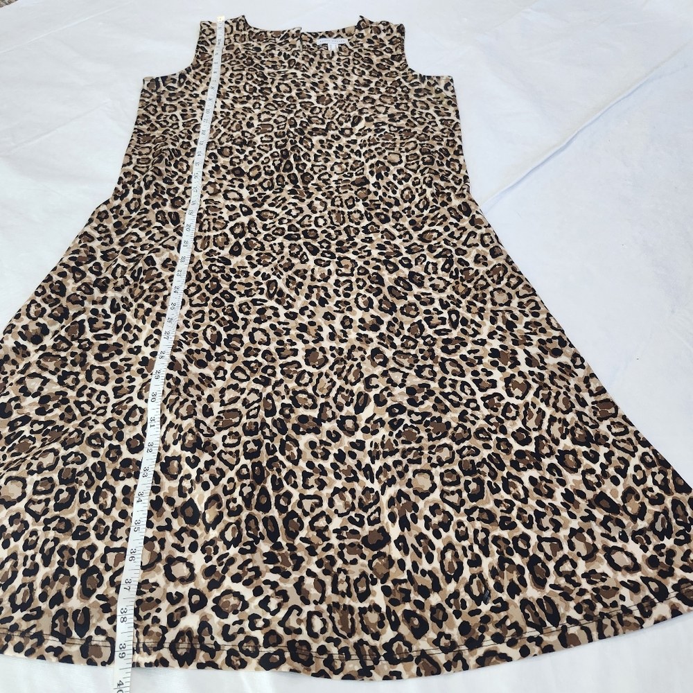 Susan Graver Size Small Leopard Print Sleeveless Dress - Picture 5 of 7